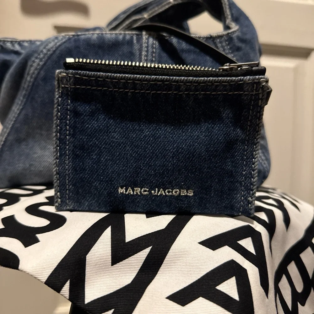 Marc Jacobs Denim Mini Sack Bag in Classic Blue - Picture 4 of 7